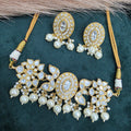 Aparna Jadau Kundan Heritage Choker Set- Neutral White