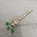 Rati Uncut Moissanite Polki Mangtikka- Light Green