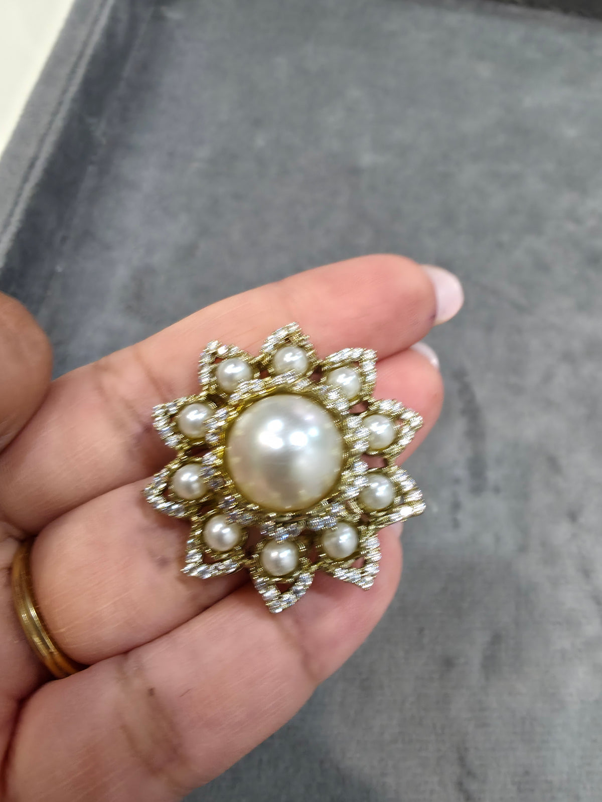 Sabya Inspired Pearl Ring