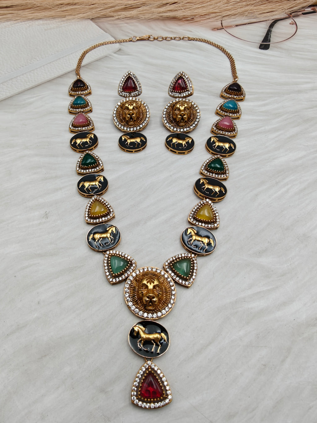 Sabyasachi Inspired Noor Necklace Set - Multi