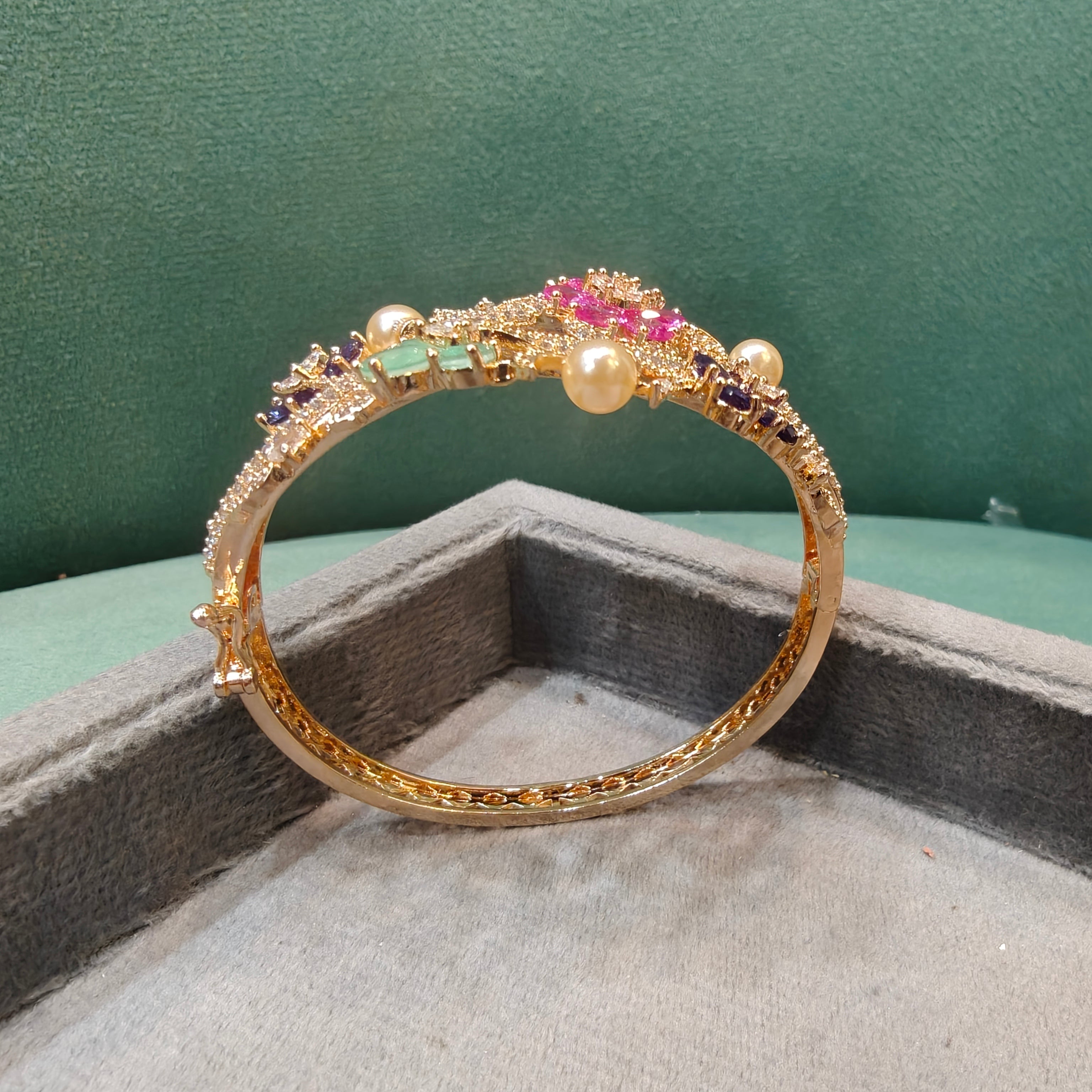 Bloom Petal Nature Inspired Openable Bracelet- Multi 1