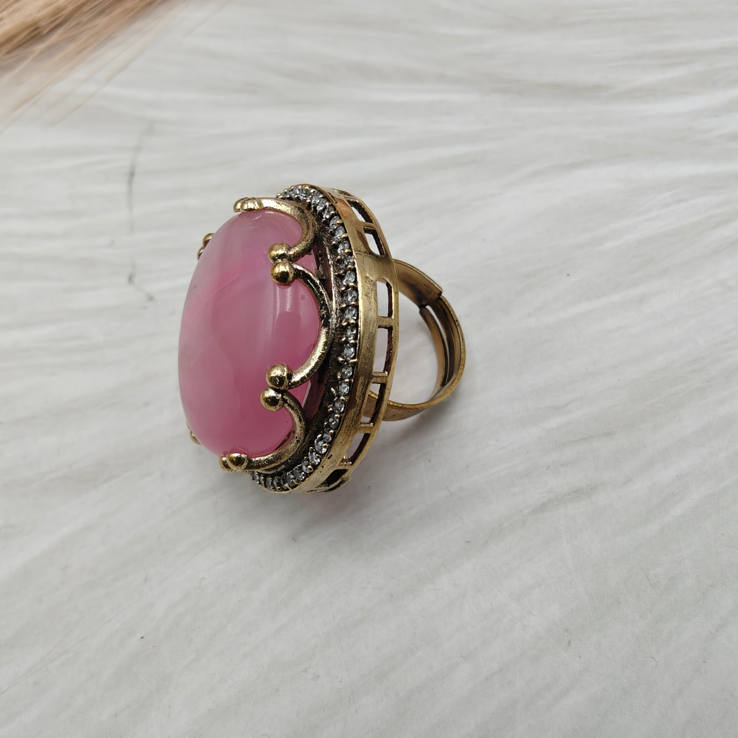 Saira Sabya Inspired Ring- Bubblegum Pink