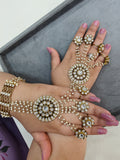 Kundan 4 Ring Hathphool (Pair)