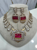Equine Statement Moissanite Necklace- Ruby Red