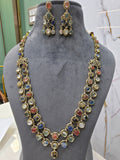 Monali Sabya Inspired Double Layer Semi Precious Necklace Set