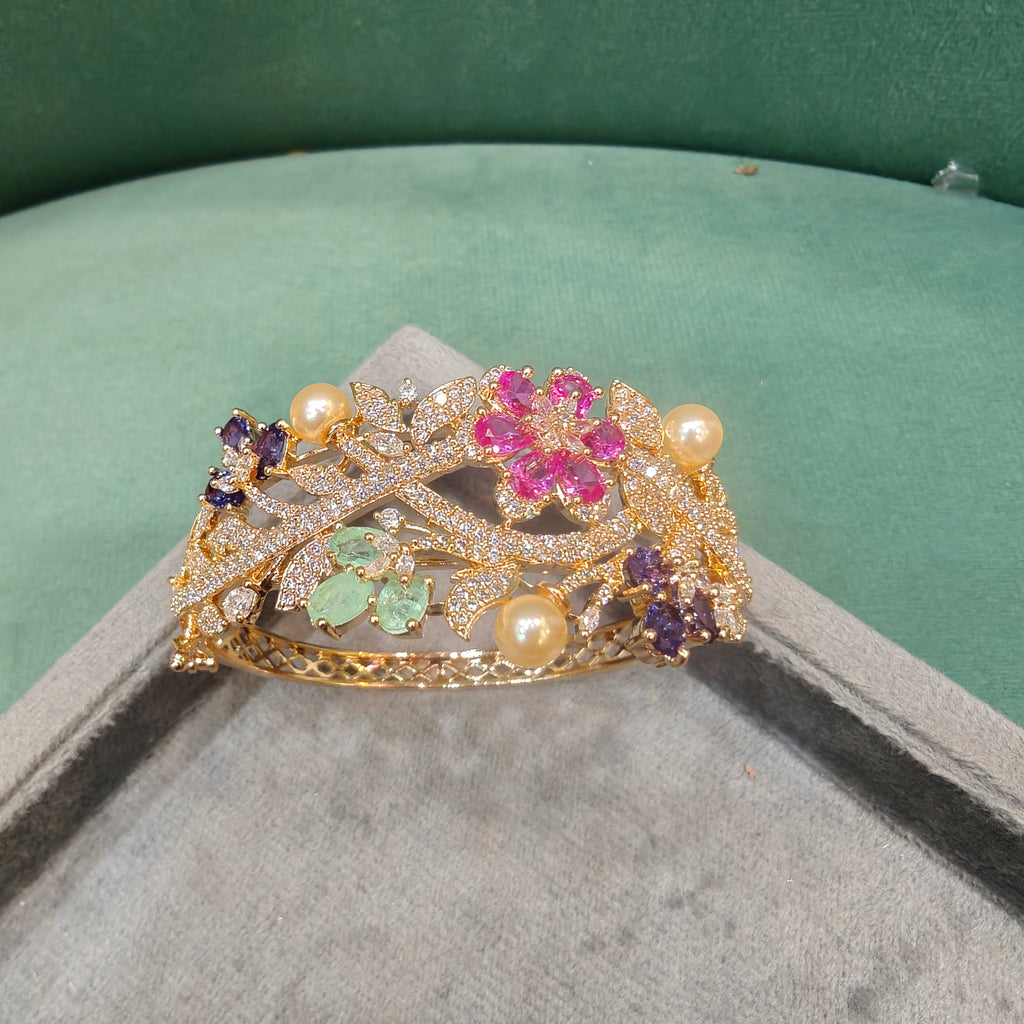 Bloom Petal Nature Inspired Openable Bracelet- Multi 1