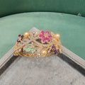 Bloom Petal Nature Inspired Openable Bracelet- Multi 1
