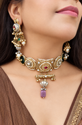 Charvi Amrapali Fusion Brass Choker Set