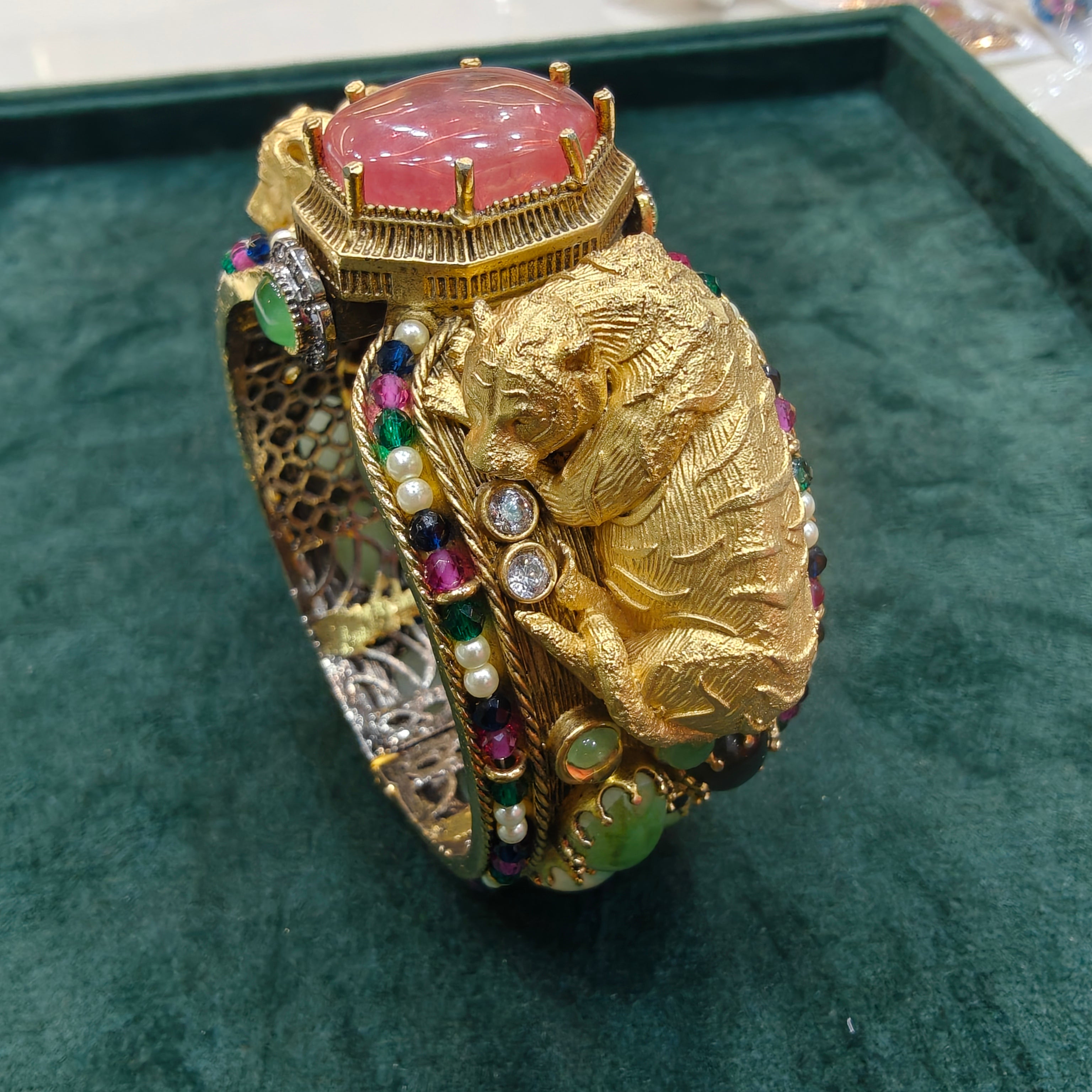 Sabyasachi Inspired Premium & Royale Bengal Openable Bangle- Coral