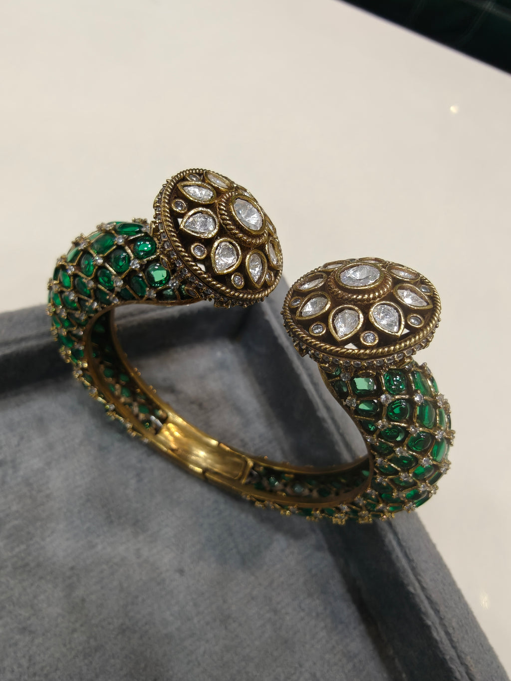 Ruban Openable Bracelet Kangan- Green