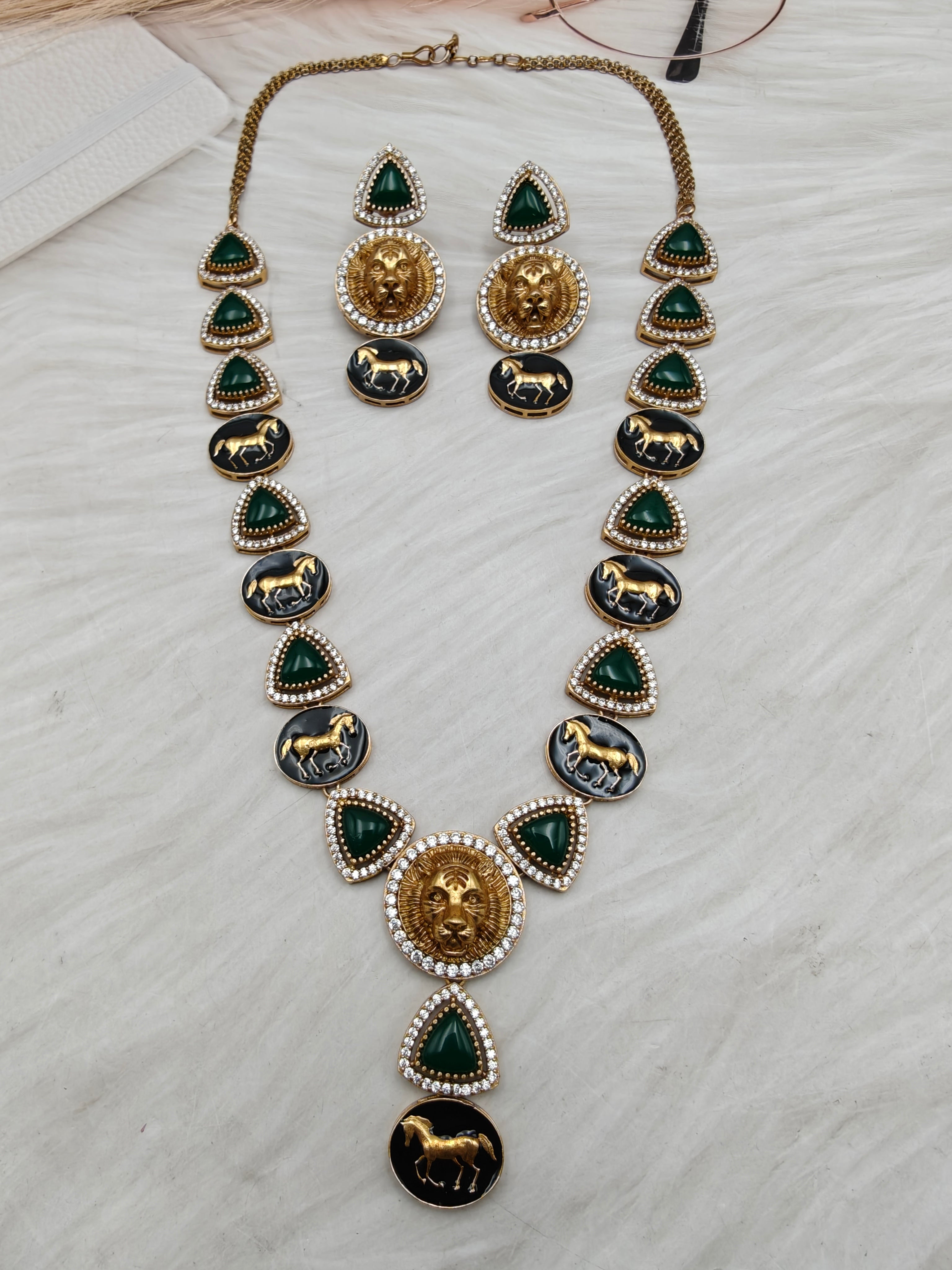 Sabyasachi Inspired Noor Necklace Set - Green