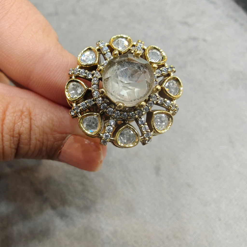 Twisha Doublet Adjustable Ring- White