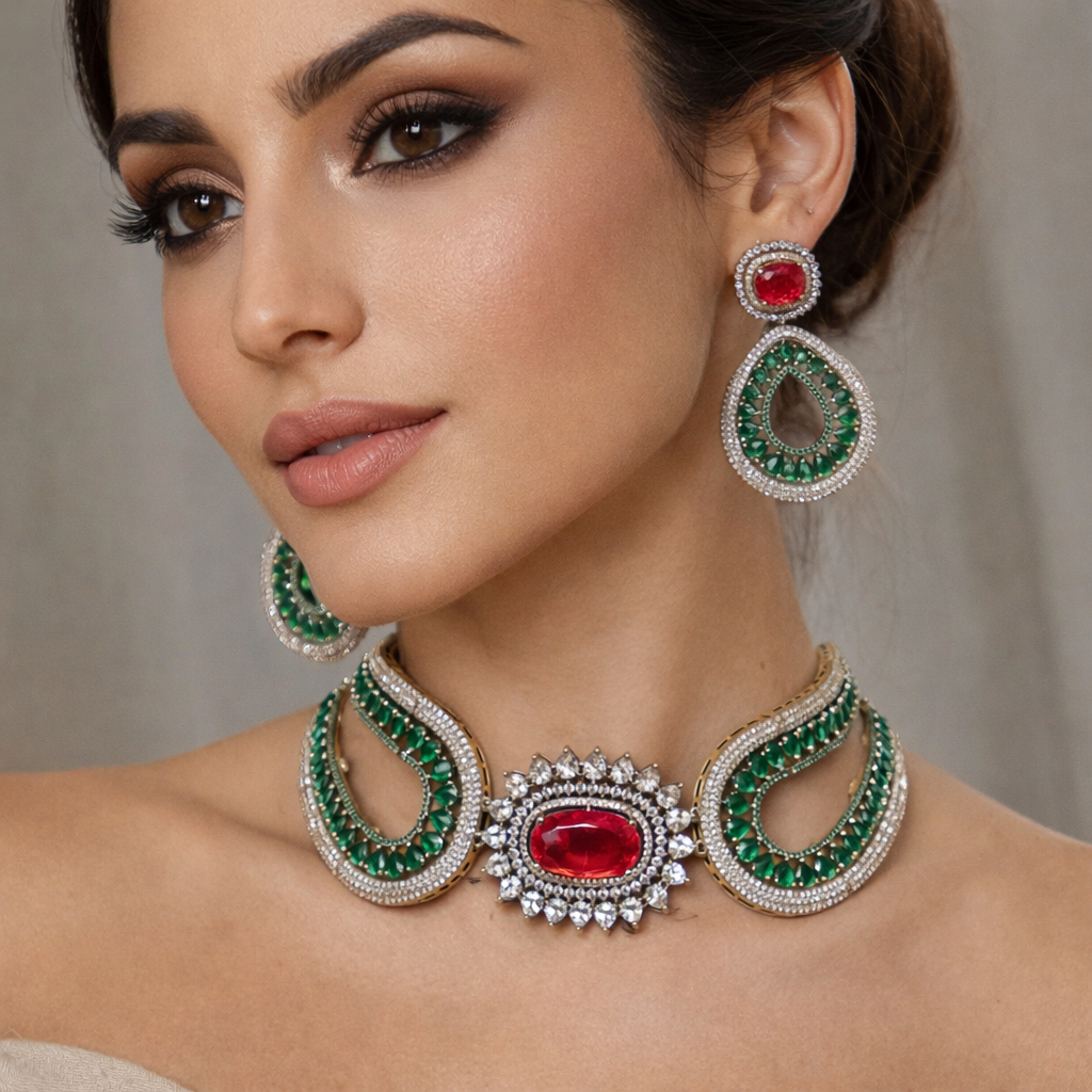 Nausheen Designer Premium Collar Necklace Set