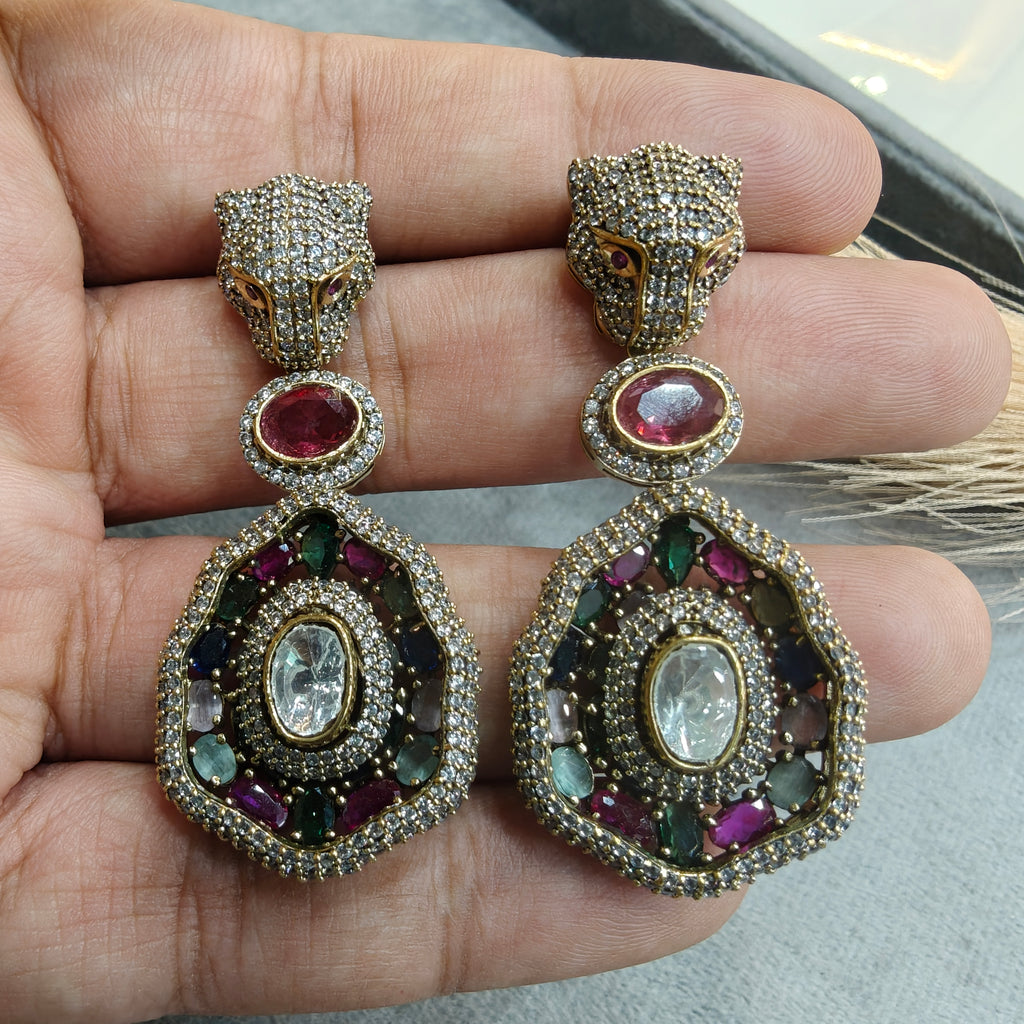 Panther Earrings- Multi