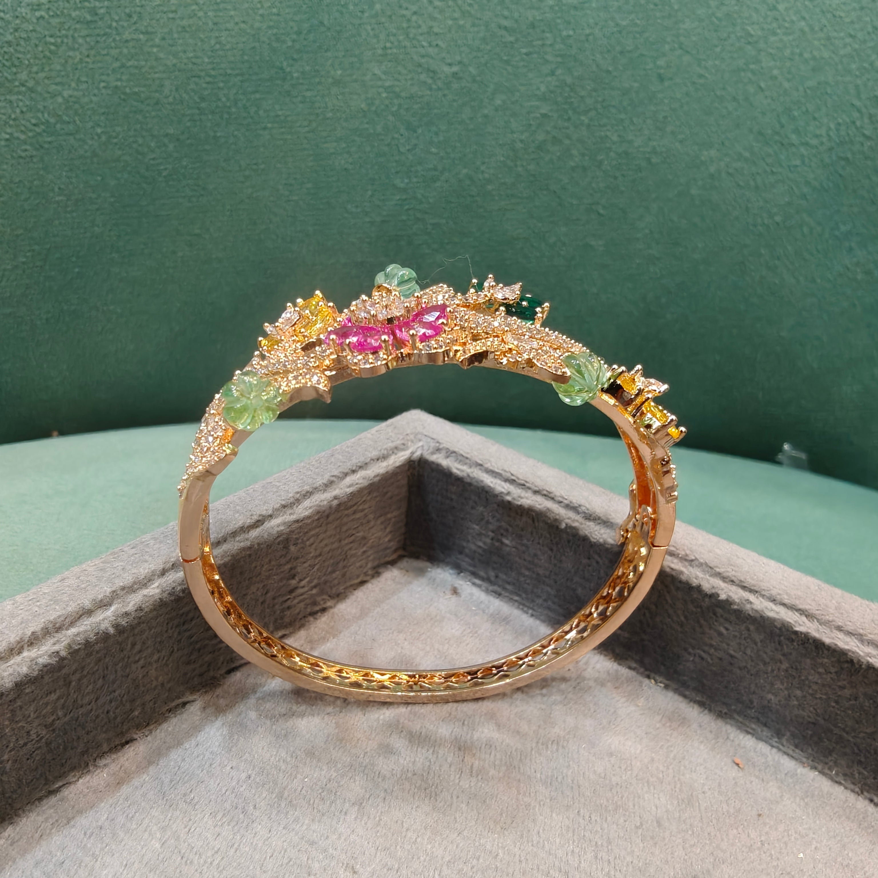 Bloom Petal Nature Inspired Openable Bracelet- Multi 3