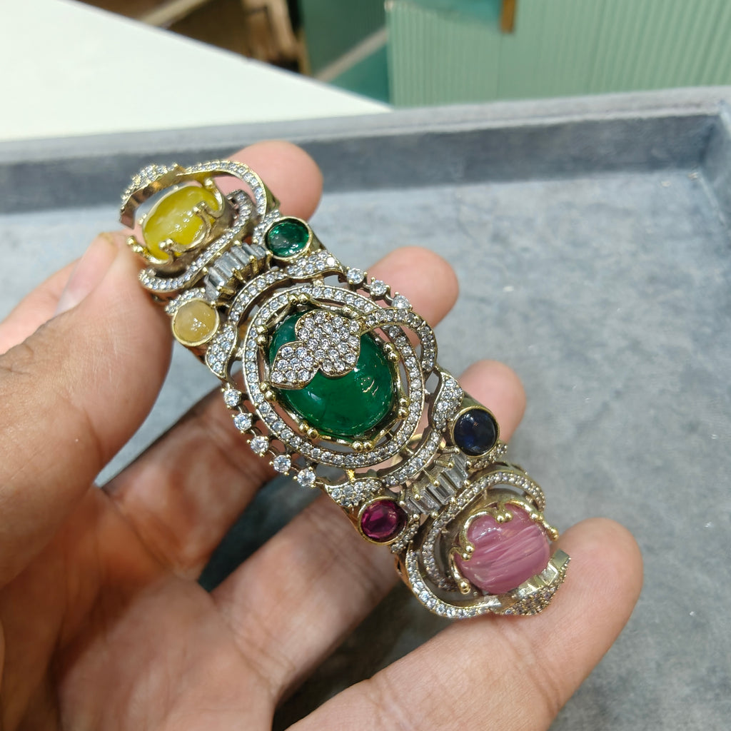 Anantika Sabya Inspired Quartz Doublet Adjustable Bracelet- Multi 1