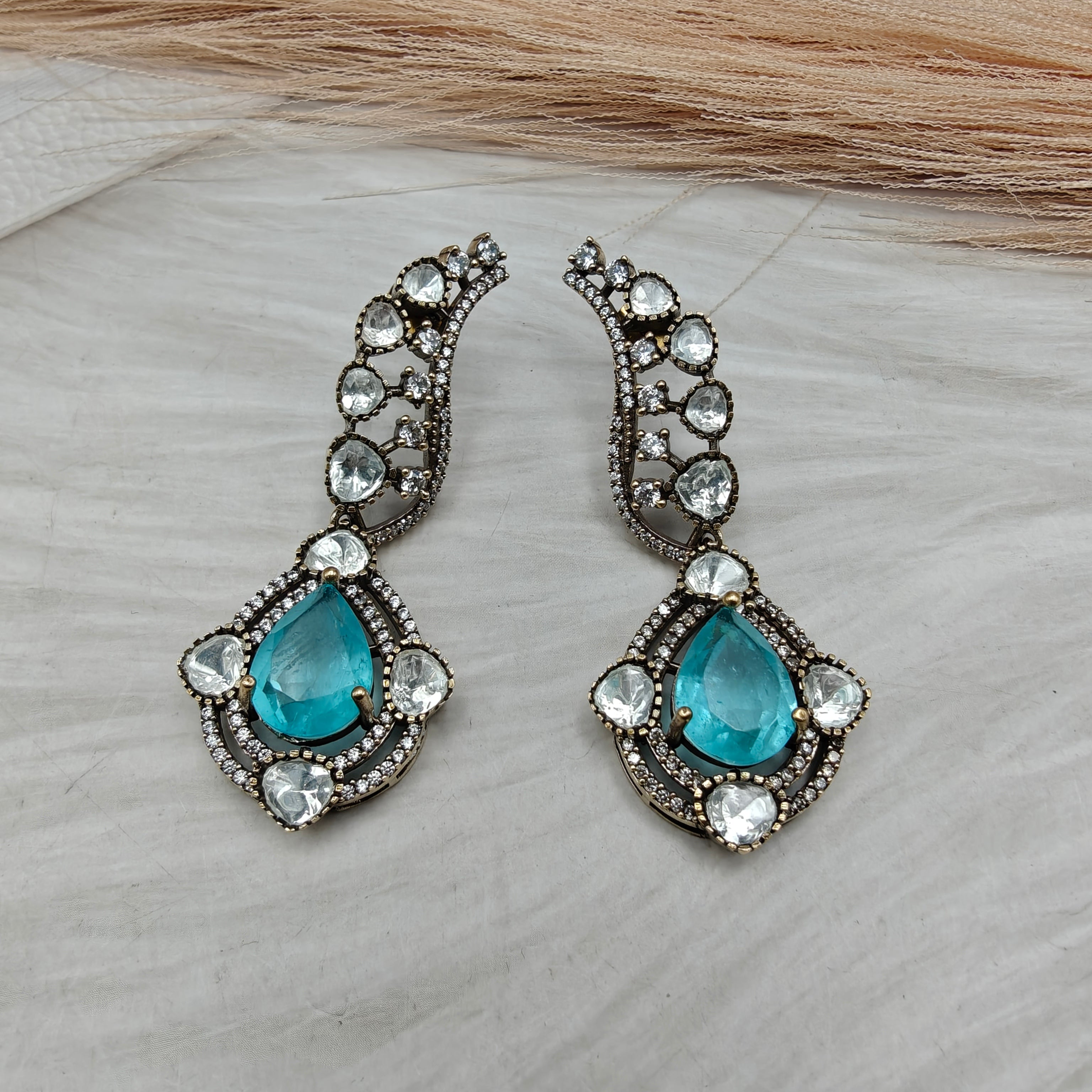 Mabel Doublet Earrings - Sky Blue