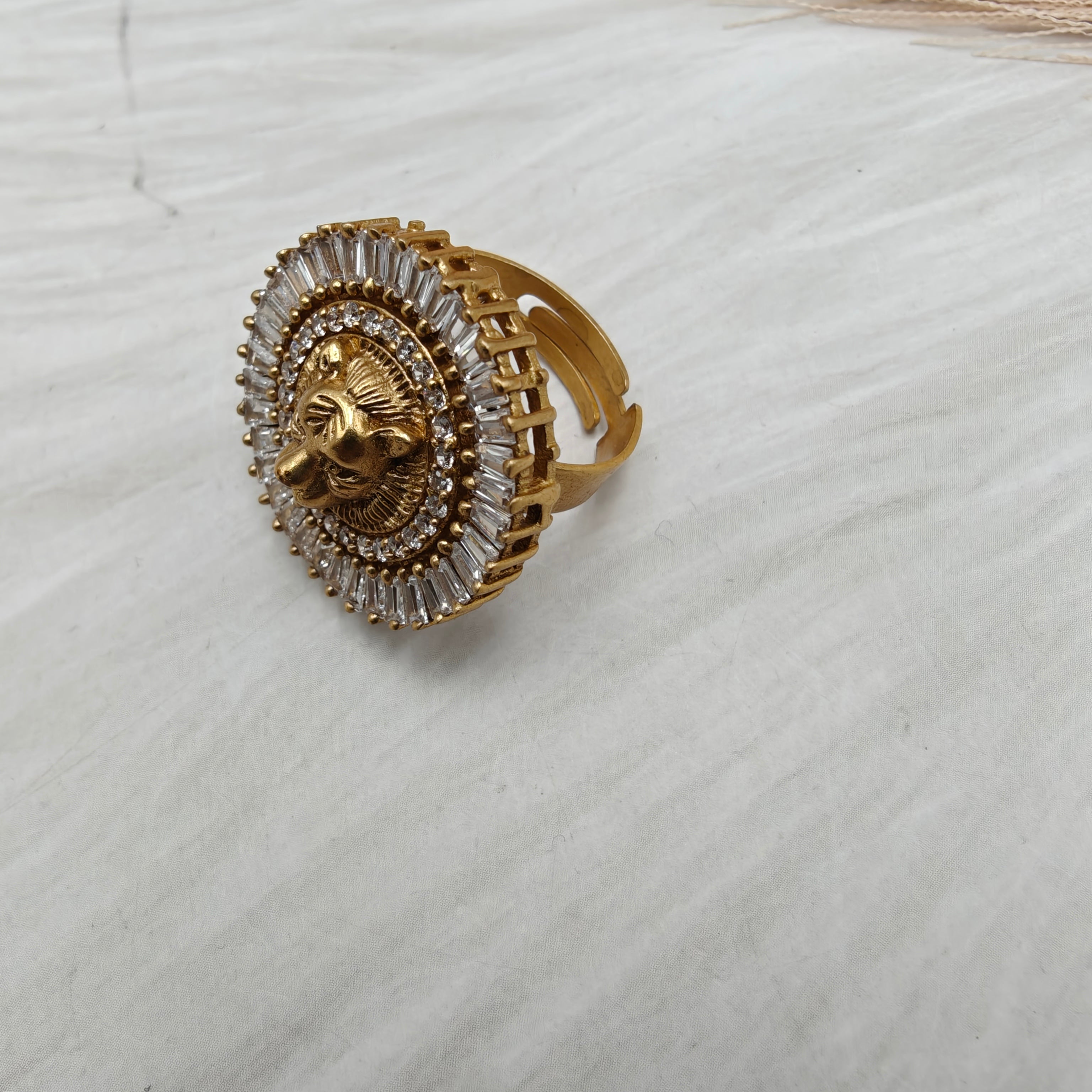 Bagh Baguette AD Adjustable Ring