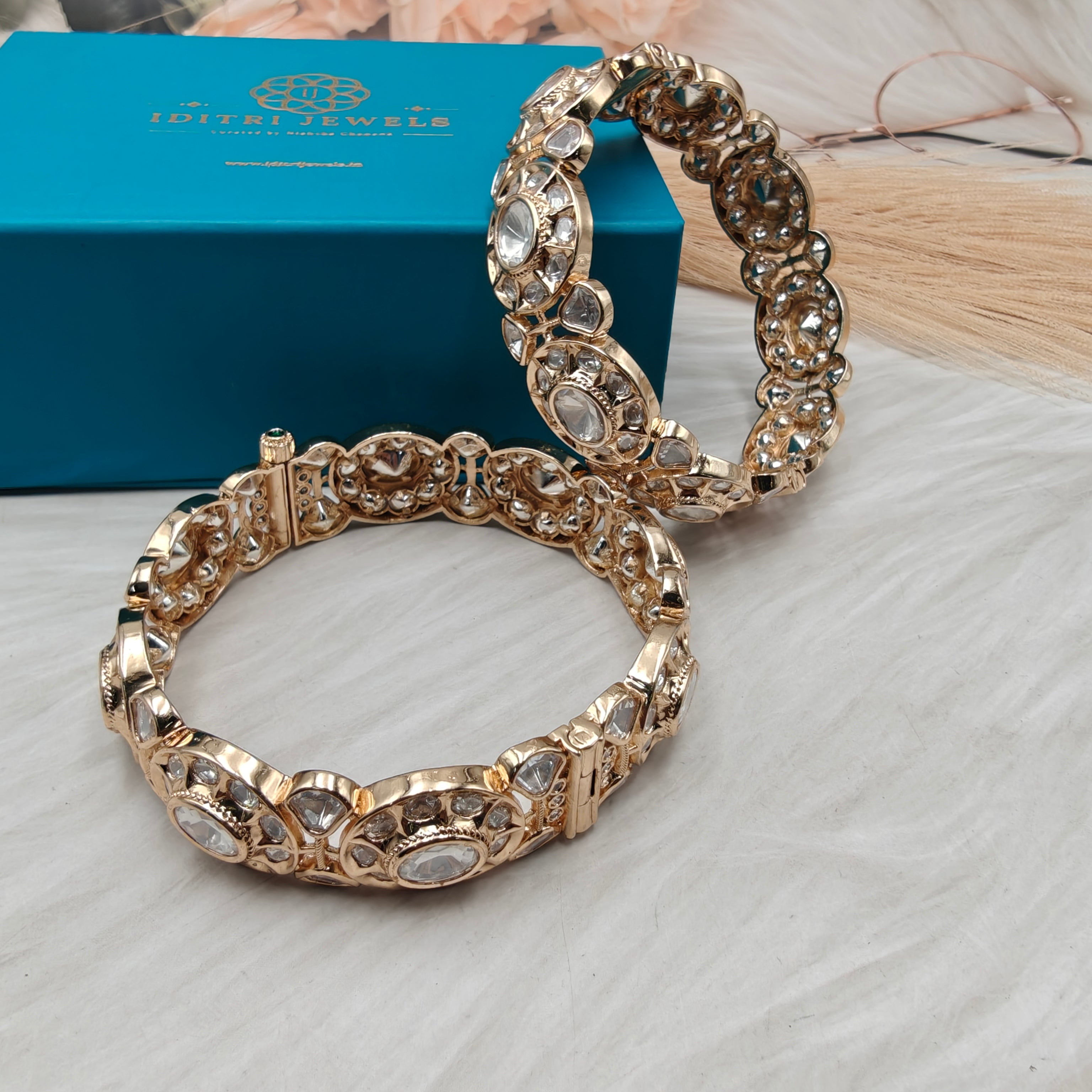 Aradhana Moissanite Openable Bangles