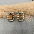 Aasma Doublet Studs- Peach