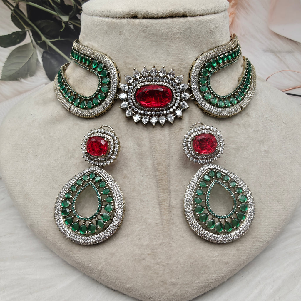 Nausheen Designer Premium Collar Necklace Set