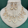 Niyati Mother of Pearl and Doublet Necklace Set- White