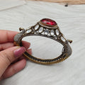 Moor Doublet Invisible Setting AD Openable Bracelets - Red