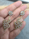 Jigna Starcut AD Earrings- Golden