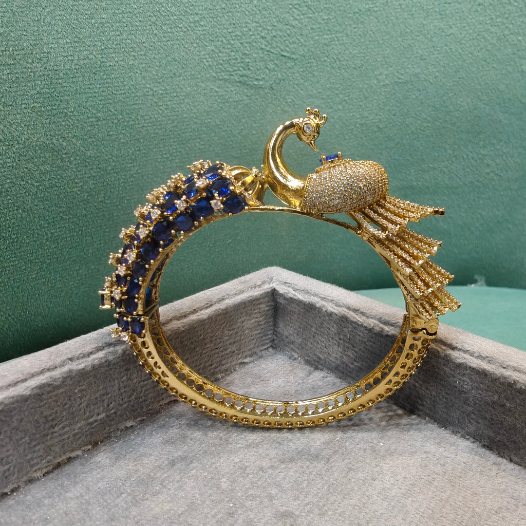 Mayura 3D Layer Openable Bracelet- Blue
