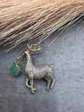 Reindeer Brooch- Mint