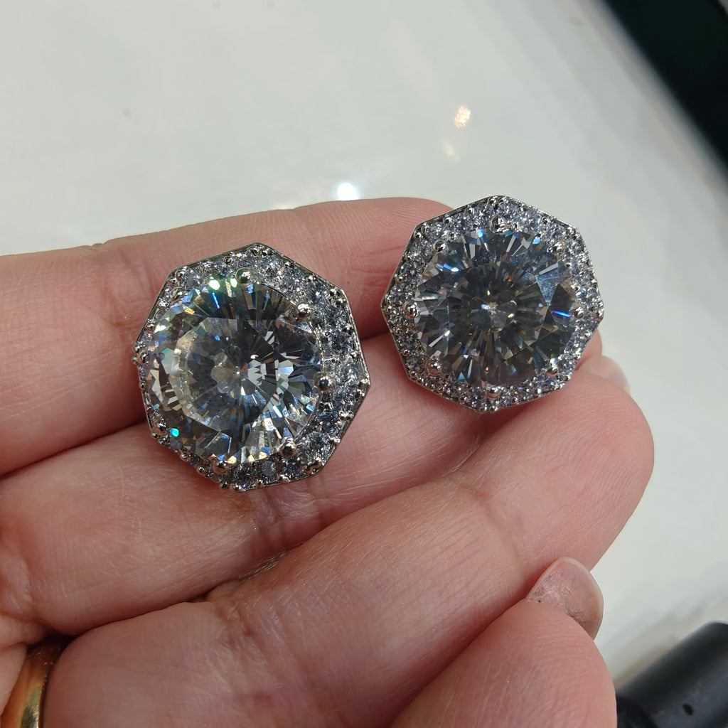 Rosella Swarovski Studs - White