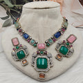 Sabyasachi Inspired Suchu Necklace Set - Multi