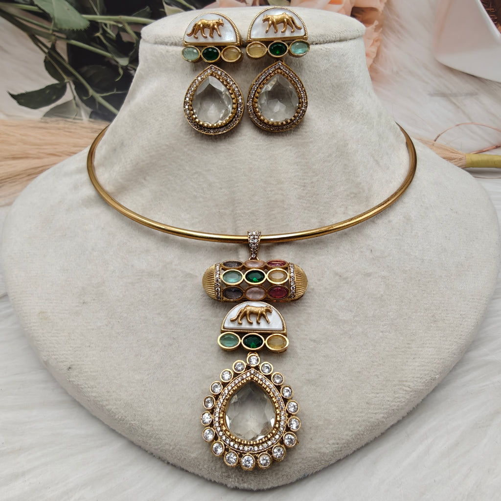 Sabyasachi Inspired Romania Hasli Set - White Multi