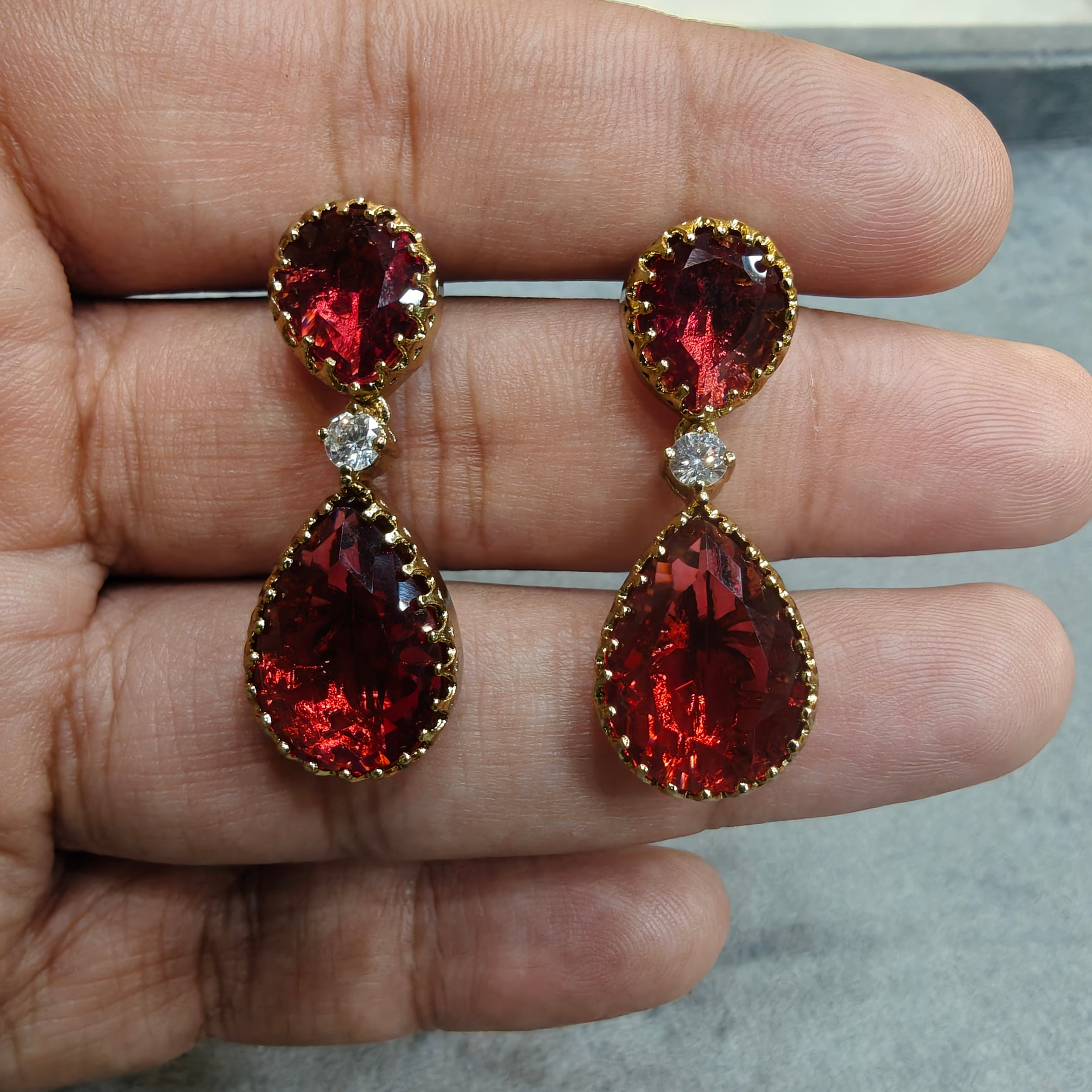 Sariya Sabya Inspired Earrings- Red