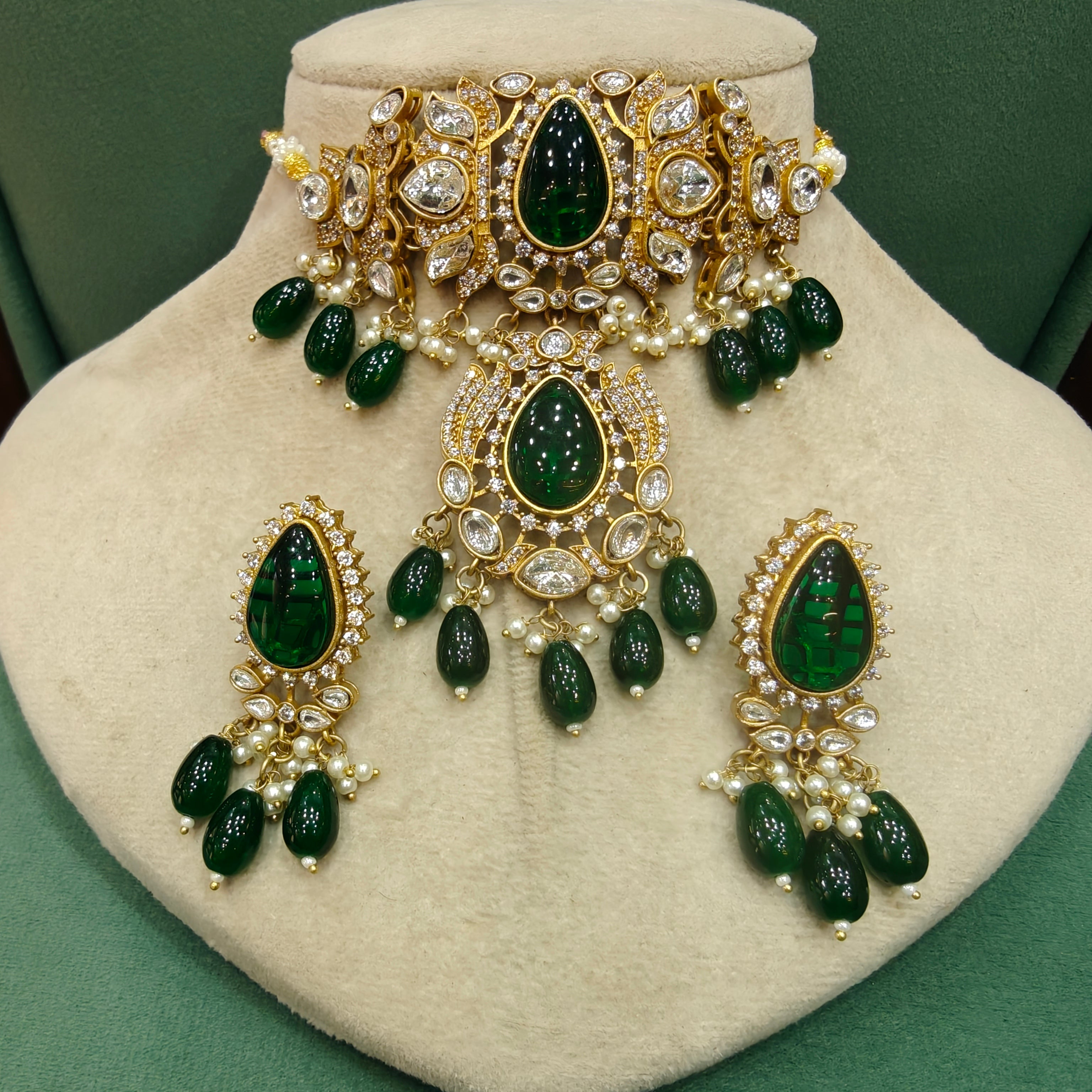 Ashima Choker Set- Green