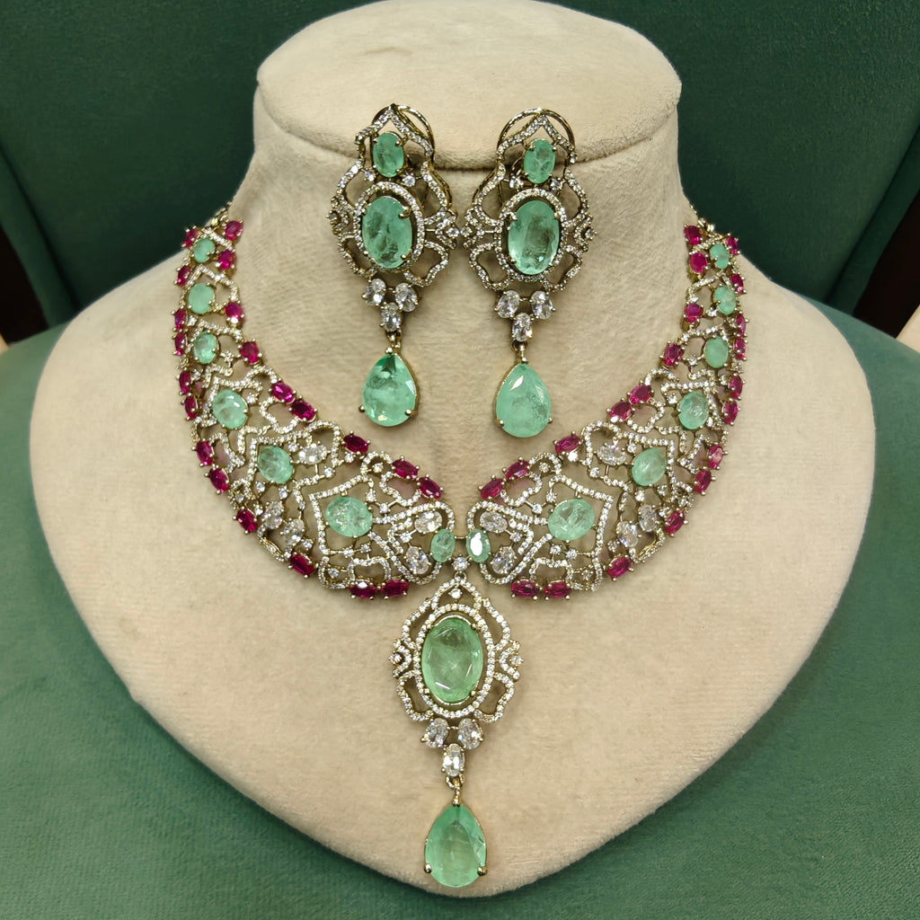 Jahnvi Premium Celeb Inspired Statement Necklace Set