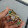 Banno Sabyasachi Inspired Openable Bangle - Ruby Multi