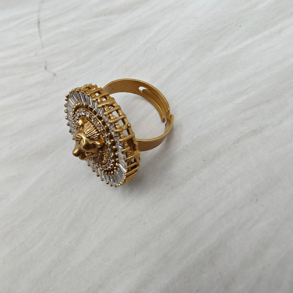 Bagh Baguette AD Adjustable Ring