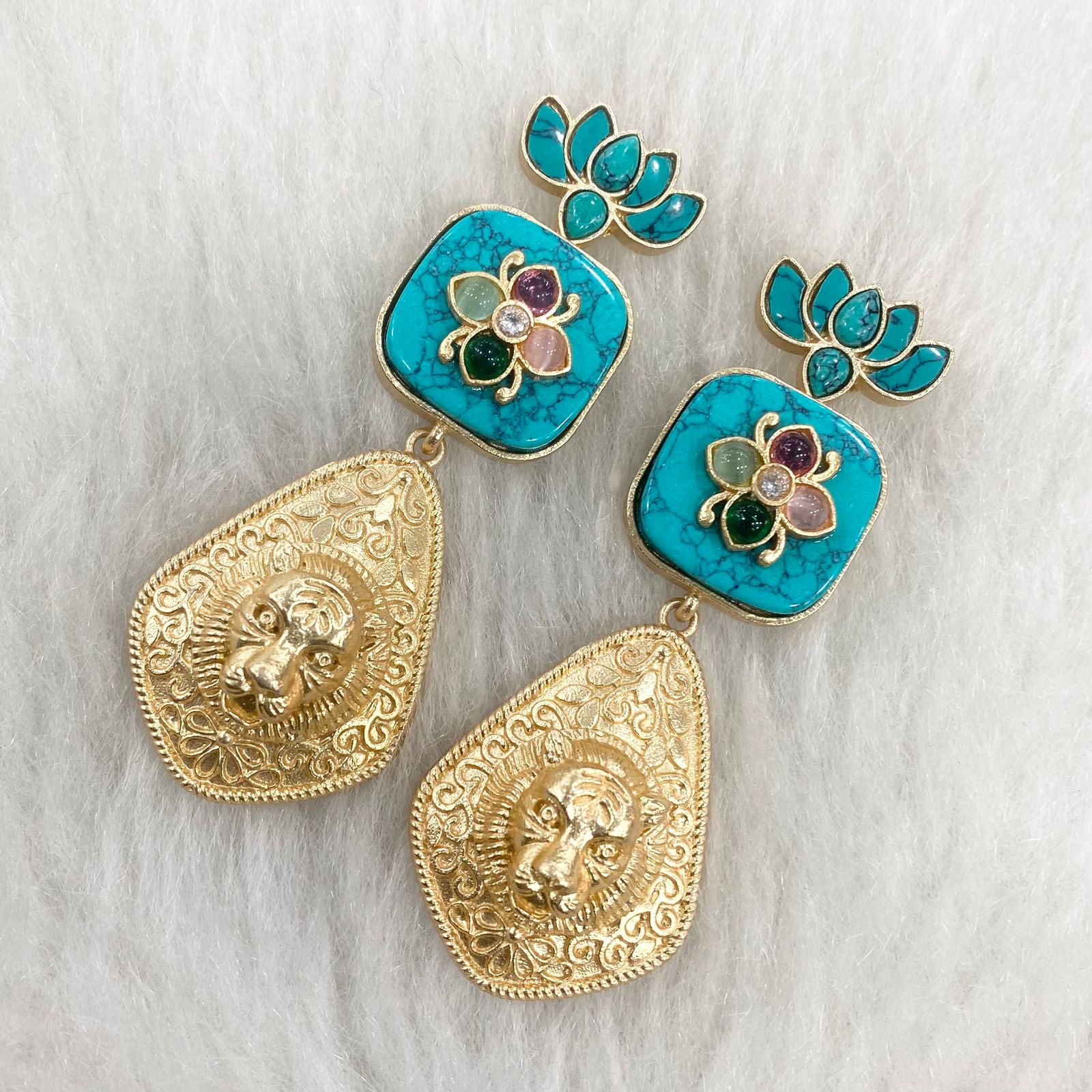 Baghi Fusion Earrings - Turquoise