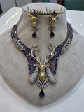 Reindeer Vantara Necklace Set- Purple