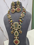 Drashti Sabya Inspired Natural Stone Long Necklace - Multi 2