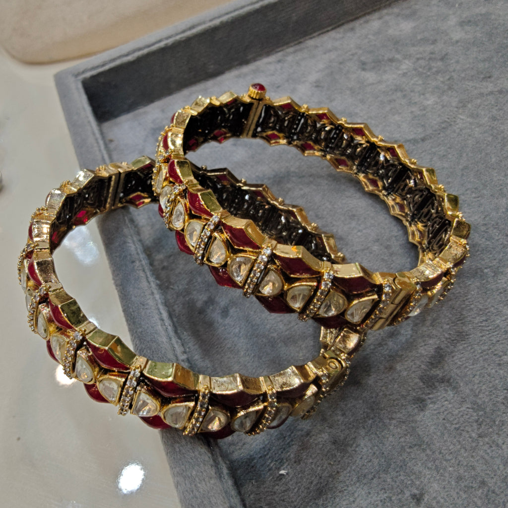 Tina Openable Bangle- Ruby
