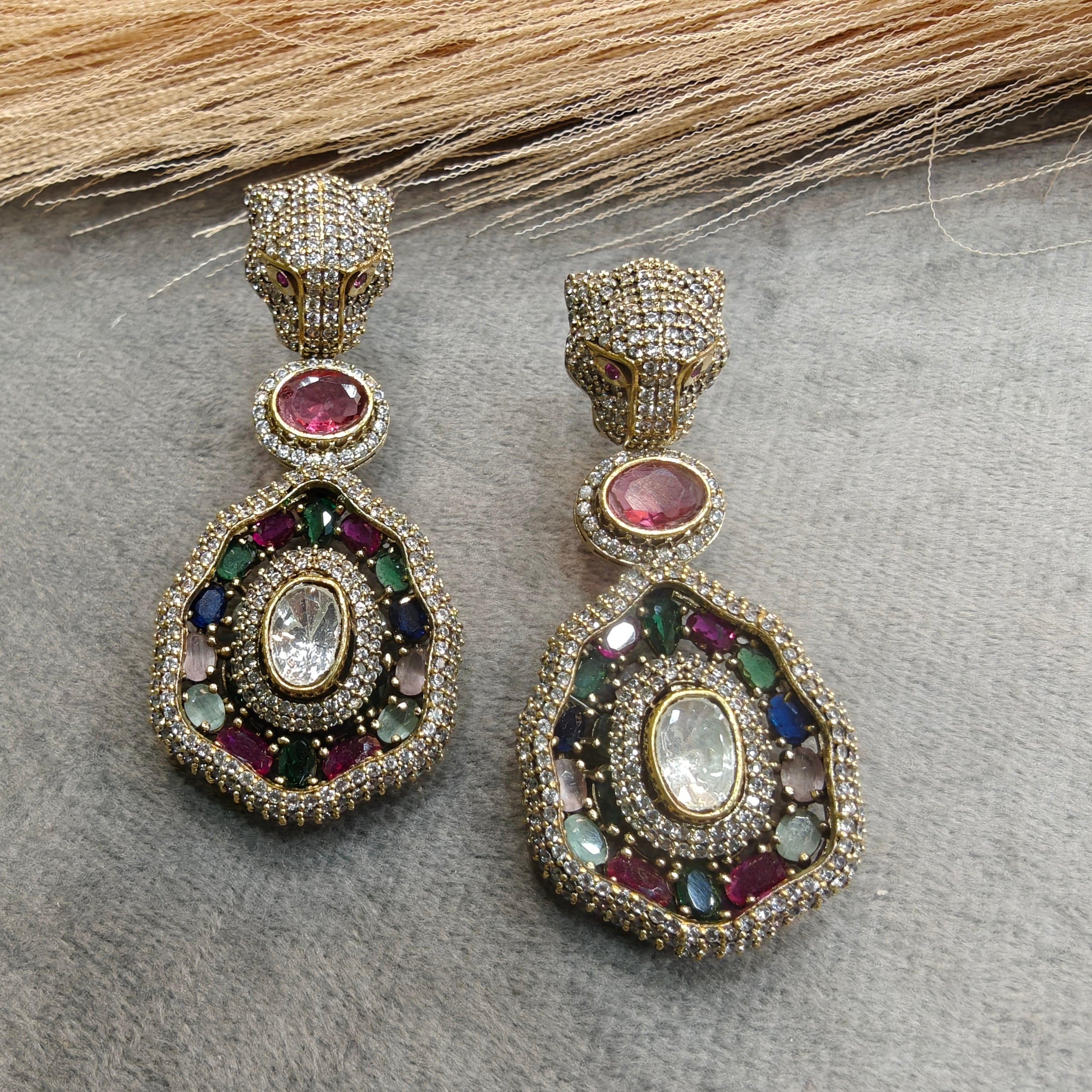 Panther Earrings- Multi