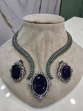 Neelamara Royal Midnight Bkue Necklace Set