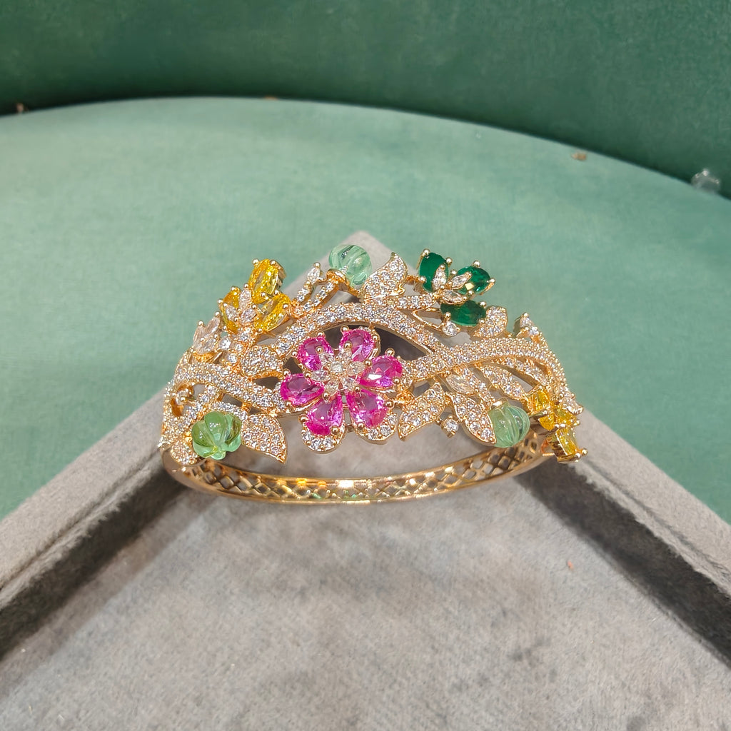 Bloom Petal Nature Inspired Openable Bracelet- Multi 3