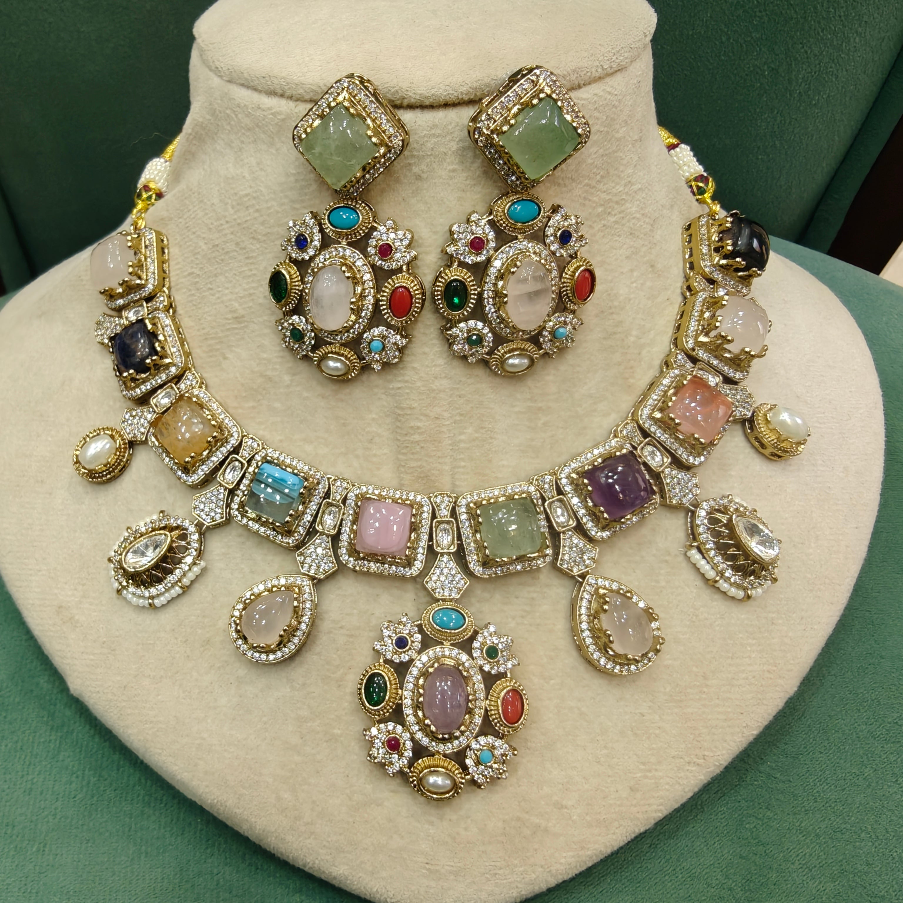 Payal Sabya Inspired Necklace Set- Multi