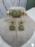 Aditi Holdali Choker Set- Mint