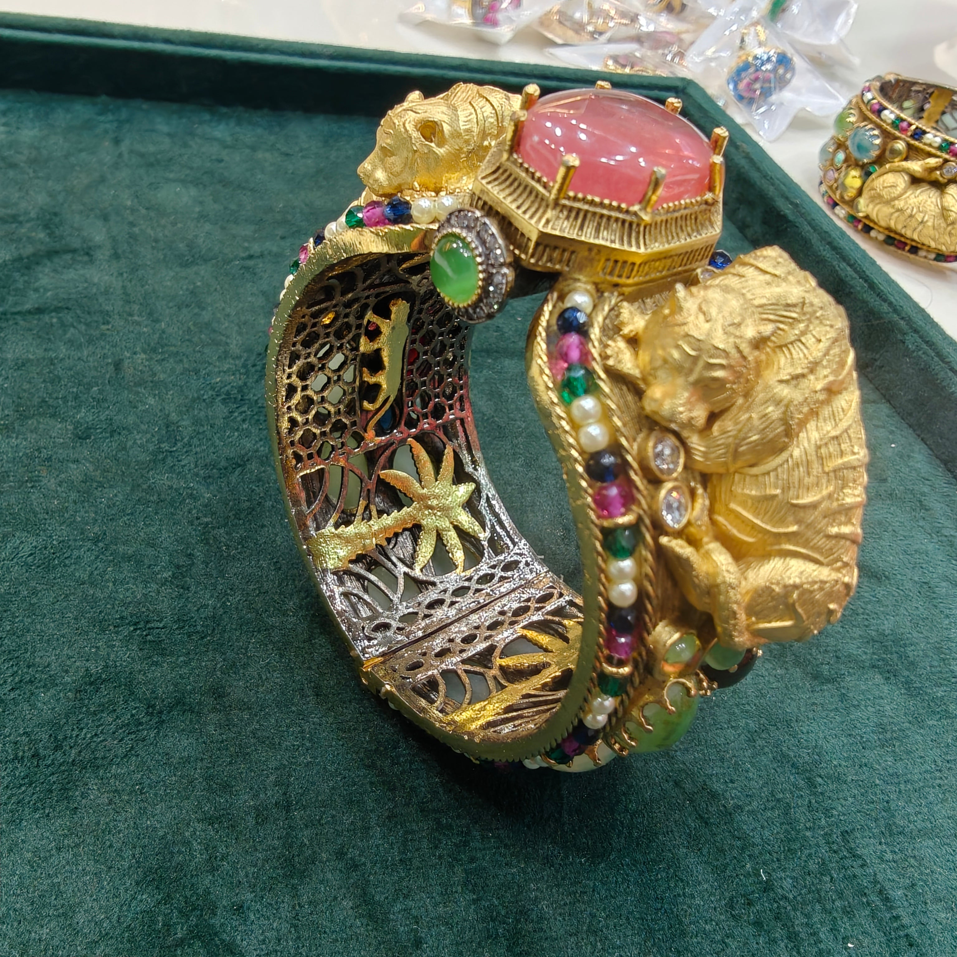 Sabyasachi Inspired Premium & Royale Bengal Openable Bangle- Coral