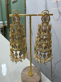 Roohani Jhoomar Earrings- White