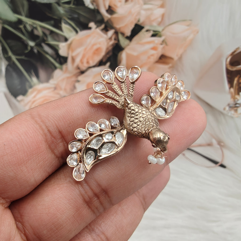 Bird Moissanite Adjustable Ring- White